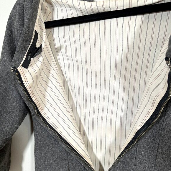 Vintage Marc Jacobs Light Grey Wool Blend Wiggle Dress Sz 4 Retro Preppy - Picture 9 of 12